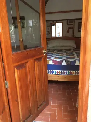 Cama o camas de una habitación en Refugio en el bosque de agua en Cuernavaca