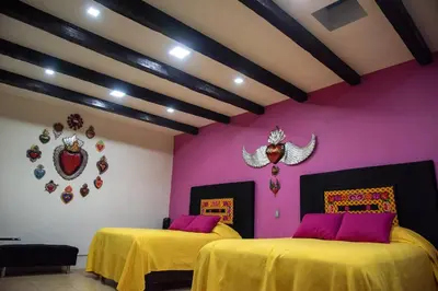 Cama o camas de una habitación en Posada de la Virgen