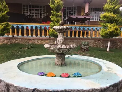 Jardín al aire libre en Rancho Escondido Casa Goyri
