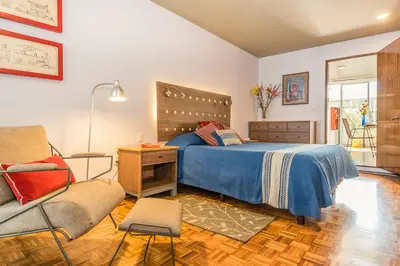 Cama o camas de una habitación en Departamento Reforma