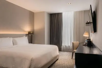 Cama o camas de una habitación en Four Points by Sheraton Puebla