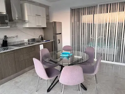 Una cocina o zona de cocina en Apartamento Blue Acapulco Diamante