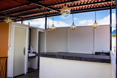 Una cocina o zona de cocina en Casa Gubidxa