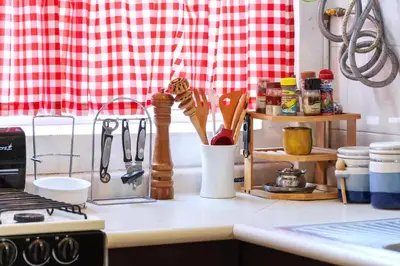 Una cocina o zona de cocina en Cozy & Full Apt in Coyoacan Great for Long Stays