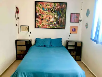 Cama o camas de una habitación en Cozy & Full Apt in Coyoacan Great for Long Stays