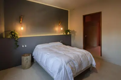Cama o camas de una habitación en Comala Bed & Breakfast