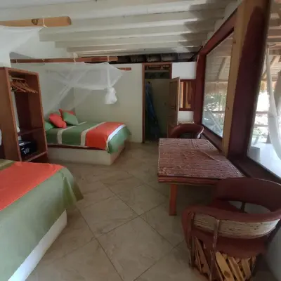 Cama o camas de una habitación en Zazil Retreat