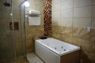 Un baño de Hotel Las Candelas de Huamantla