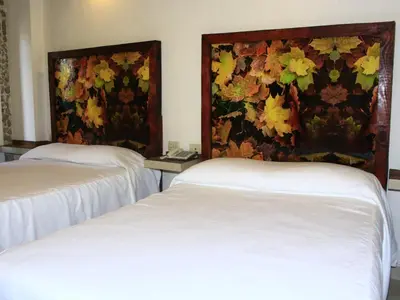 Cama o camas de una habitación en Hotel Atzalan