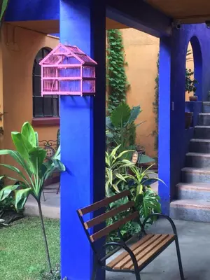 Jardín al aire libre en Maria Del Alma House