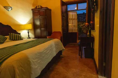 Cama o camas de una habitación en La Casona de los Gómez