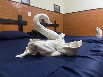 Cama o camas de una habitación en Hotel San Agustin