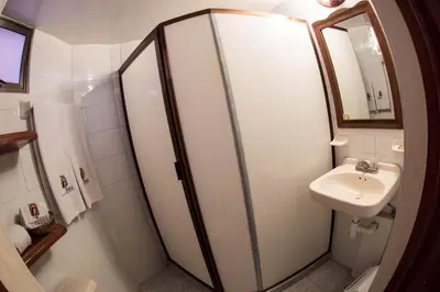 Un baño de Hotel posada casa regia