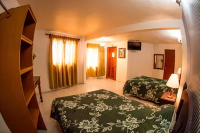 Cama o camas de una habitación en Hotel posada casa regia