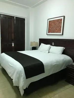 Cama o camas de una habitación en Hotel Casa las Mercedes