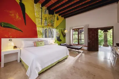 Cama o camas de una habitación en Anticavilla Hotel Restaurante & Spa