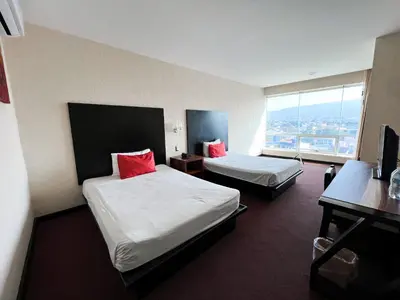 Cama o camas de una habitación en Hotel Vista Inn Premium
