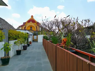 Jardín al aire libre en Hotel Siglo 17