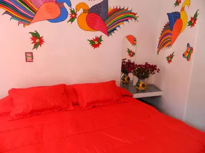 Cama o camas de una habitación en Posada Joan Sebastian