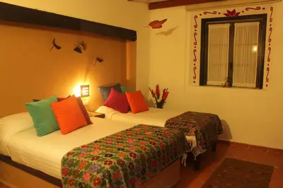 Cama o camas de una habitación en Hotel Boutique La Casona de Don Porfirio