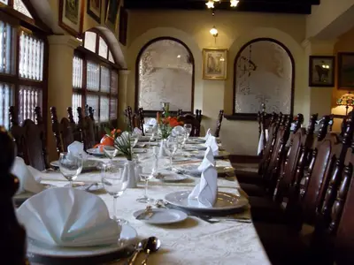 Un restaurante o sitio para comer en Posada Coatepec
