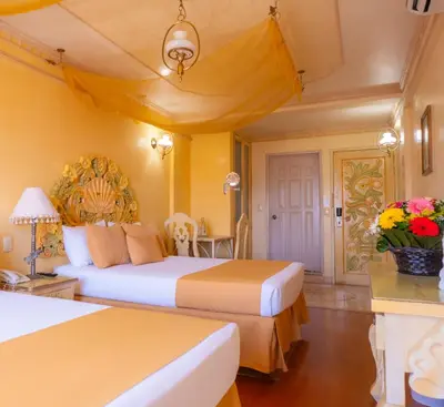 Cama o camas de una habitación en Villa las Margaritas Plaza Cristal
