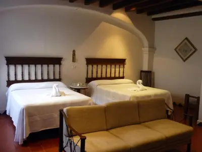 Cama o camas de una habitación en Meson del Alferez Coatepec