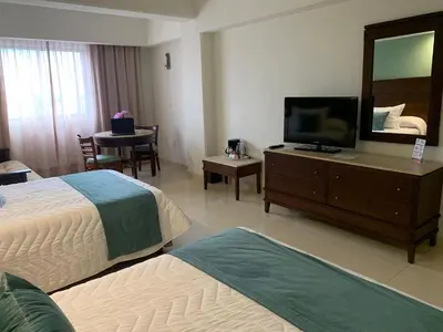 Cama o camas de una habitación en Hotel Bello Veracruz