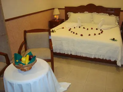 Cama o camas de una habitación en Hotel Vista Hermosa