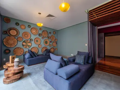 Zona de estar de Celeste Beach Residences Huatulco Curamoria Collection