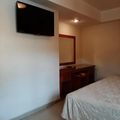 Una televisión o centro de entretenimiento en Hotel Gran Via - Centro