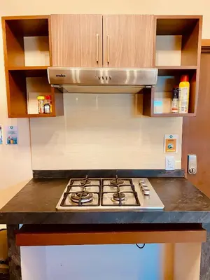 Una cocina o zona de cocina en Loft Frente a la Playa!!!!