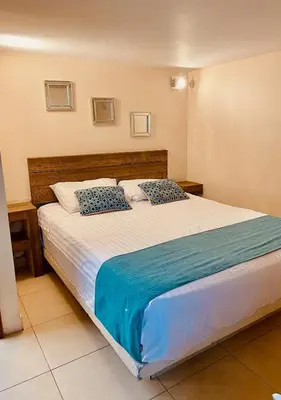 Cama o camas de una habitación en Loft Frente a la Playa!!!!