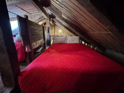 Cama o camas de una habitación en Cabañas Del Valle