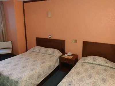 Cama o camas de una habitación en Hotel Maria Victoria Xalapa