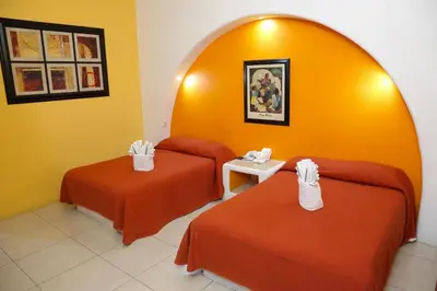 Cama o camas de una habitación en Hotel Alikar