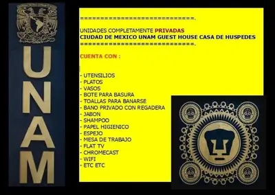 Certificado, premio, señal o documento que está expuesto en CIUDAD DE MEXICO UNAM Guest House Casa de Huespedes