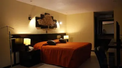 Cama o camas de una habitación en Los Andes Coatzacoalcos