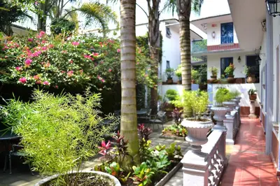 Jardín al aire libre en Posada del Cafeto
