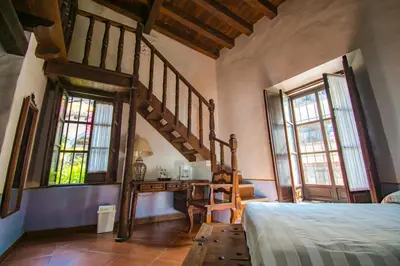 Cama o camas de una habitación en Meson del Alferez Xalapa