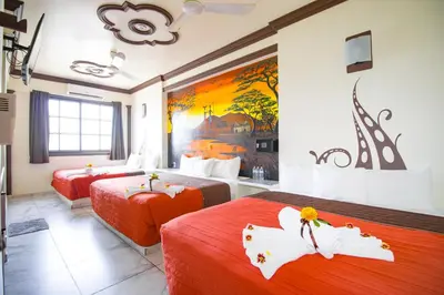 Cama o camas de una habitación en Hotel Diamante