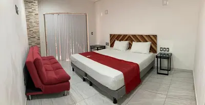 Cama o camas de una habitación en Palmas de Chahue