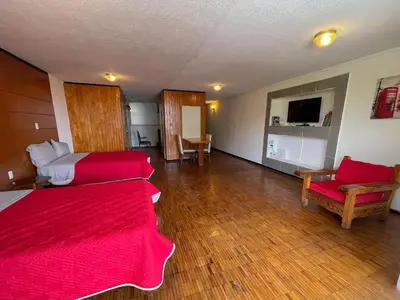 Cama o camas de una habitación en Suites Las Plazas