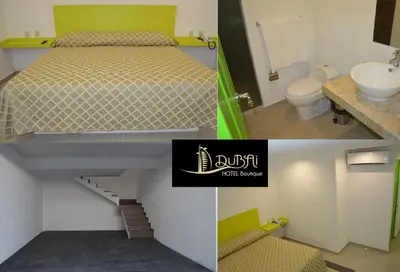 Cama o camas de una habitación en Hotel Boutique Dubai