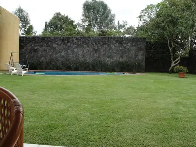 Jardín al aire libre en Las Casitas Tepoztlán