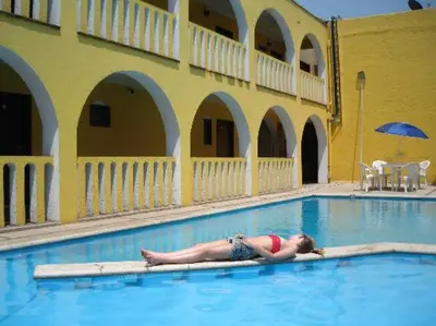 Piscina en o cerca de Hotel Calli Quetzalcoatl