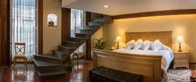 Cama o camas de una habitación en Estrella de Belem B&B and Spa