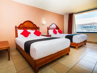 Cama o camas de una habitación en Hotel De La Loma