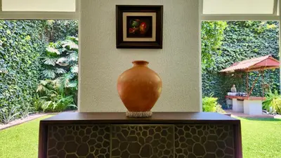 Jardín al aire libre en Casa Tamayo