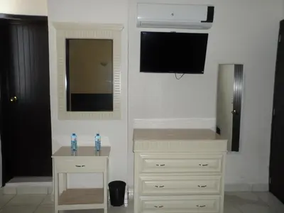 Una televisión o centro de entretenimiento en Hotel Fernando